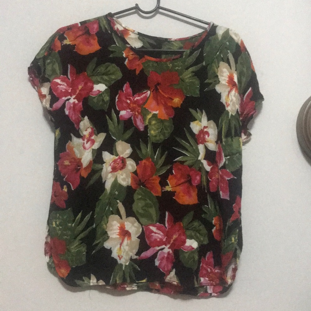 Vintage Hawaiian Floral Blouse